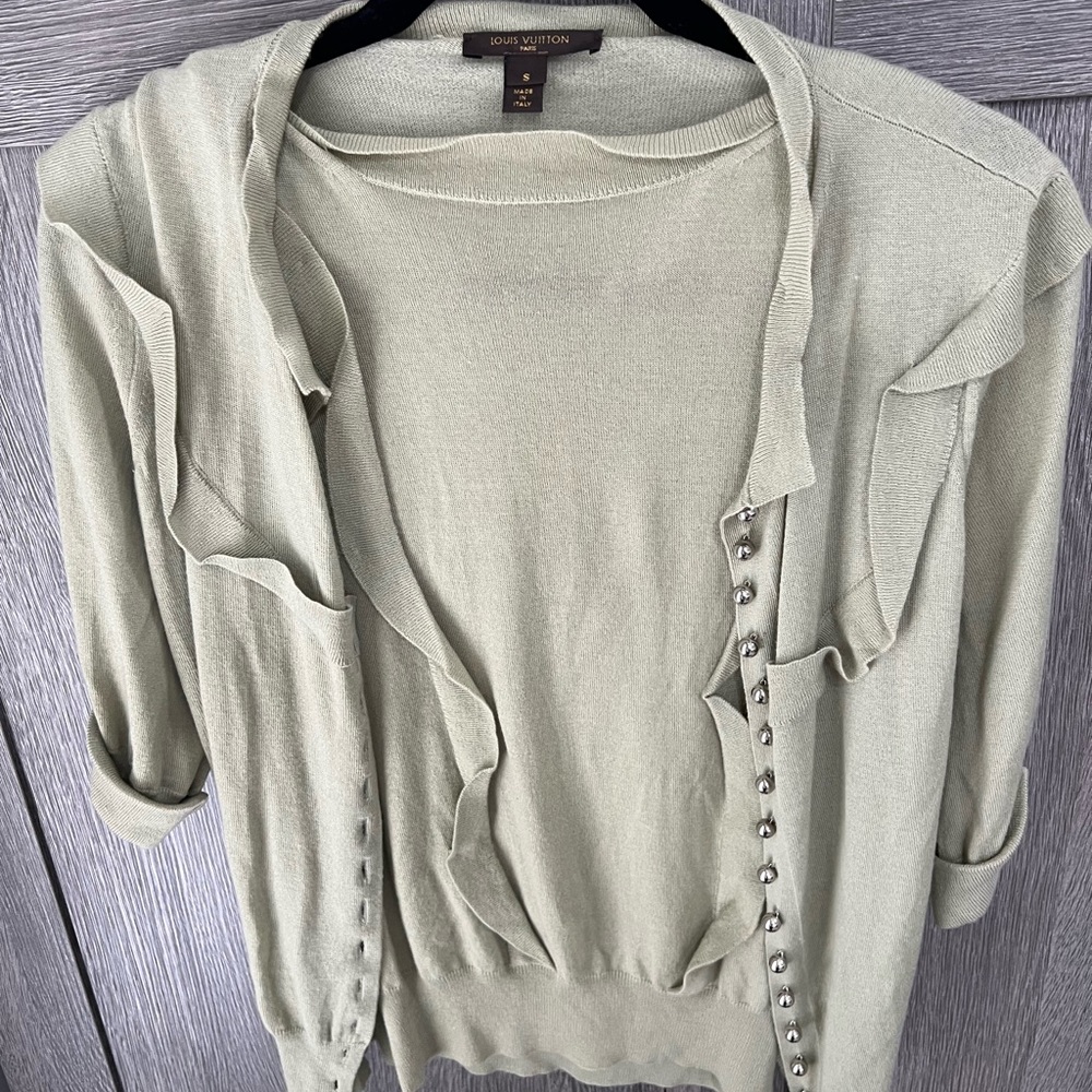 Louis Vuitton Cardigan with short sleeve undershirt size small